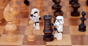 Tabuleiro de Xadrez com Legos Star Wars