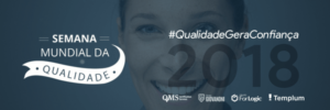 Banner de apresentação da Semana Mundial da Qualidade.